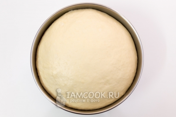 Поднявшееся тесто для мясного пирога