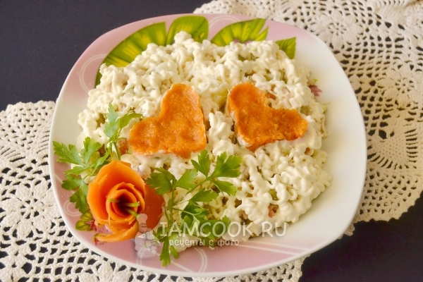 Рецепт салата «Два сердца»