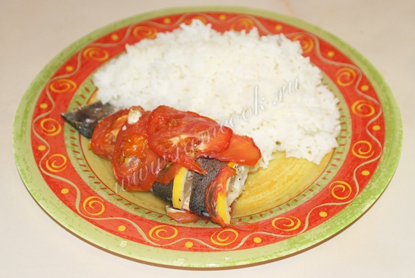 Фото запеченной форели с рисом