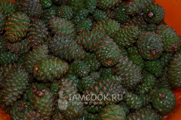 Помыть шишки