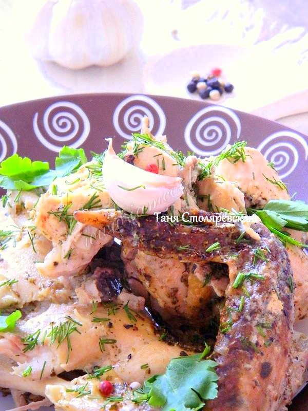 Курица в молоке, рецепт