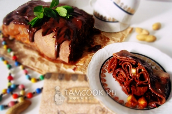 Рецепт блинного торта с нутеллой и бананом