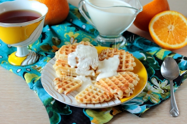 Рецепт вафлеь с апельсиновым кремом