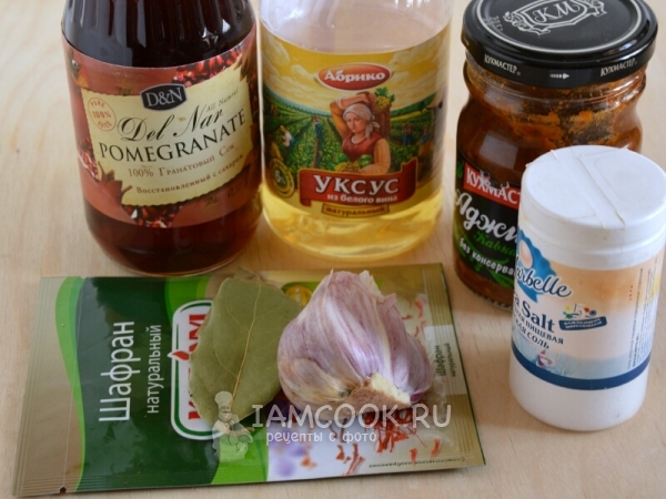 Ингредиенты для маринада для шашлыка из баранины