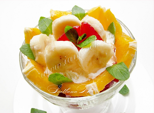 Рецепт десерта из мороженного с мятой