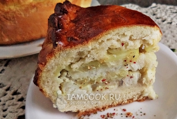 Рецепт пирога с рыбой из дрожжевого теста