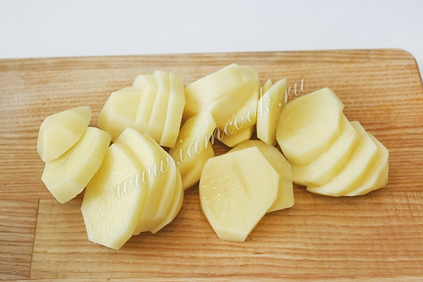 Картофель порезанный