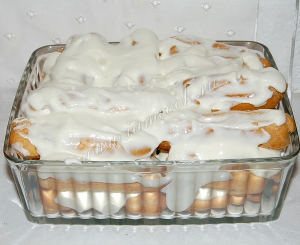 Вкусный торт дамские пальчики из заварного теста