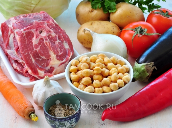 Ингредиенты для домлямы по-узбекски