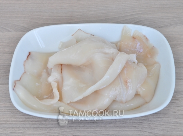 Почистить кальмаров