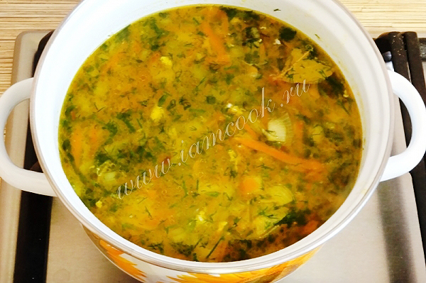 Легкий картофельный суп на курином бульоне