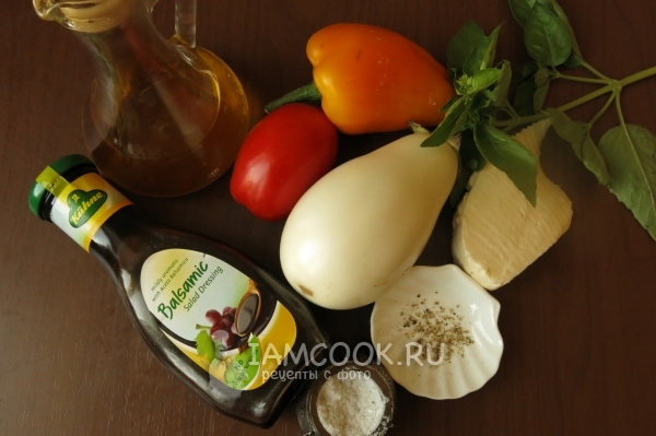 Ингредиенты для капрезе из баклажанов