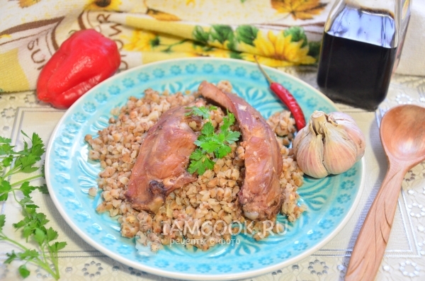 Фото гречки с копчеными ребрышками