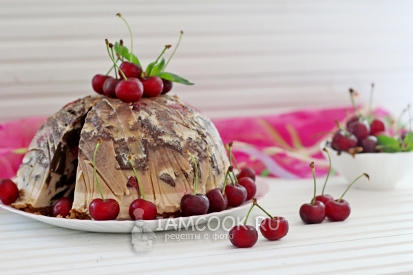 Рецепт десерта из брауни, вишни и маскарпоне