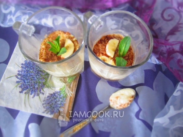 Фото cырно-бананового десерта в микроволновке