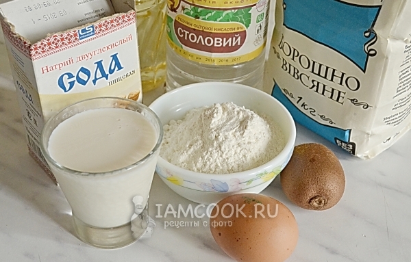 Ингредиенты для овсяных панкейков