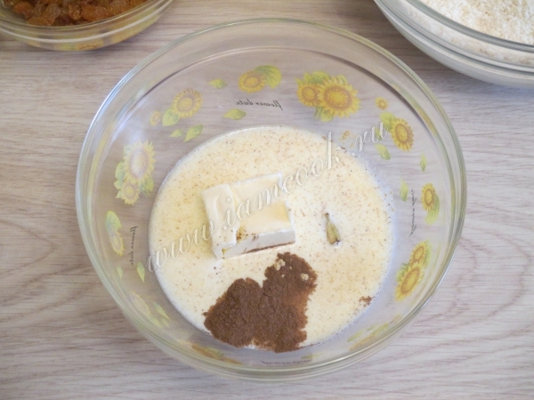 Сухие ингредиенты для теста с молоком