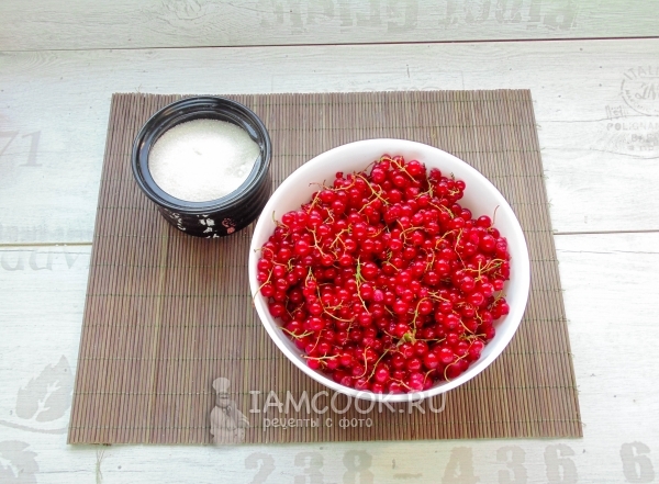 Ингредиенты для варенья из красной смородины на зиму