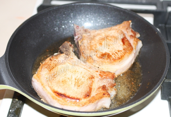 Жарка свинины на косточке