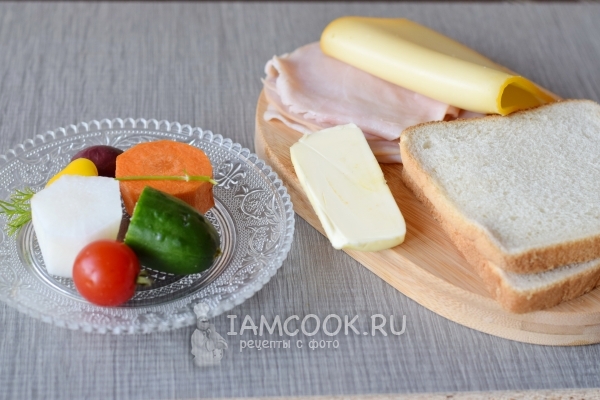 Ингредиенты для детского бутерброда