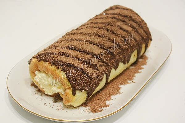 Вкусный рулет с кремом