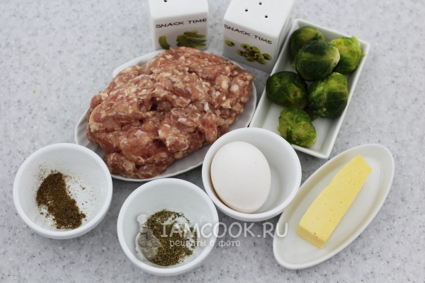 Ингредиенты для котлет с брюссельской капустой
