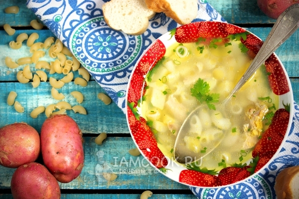 Фото супа с макаронами и картошкой