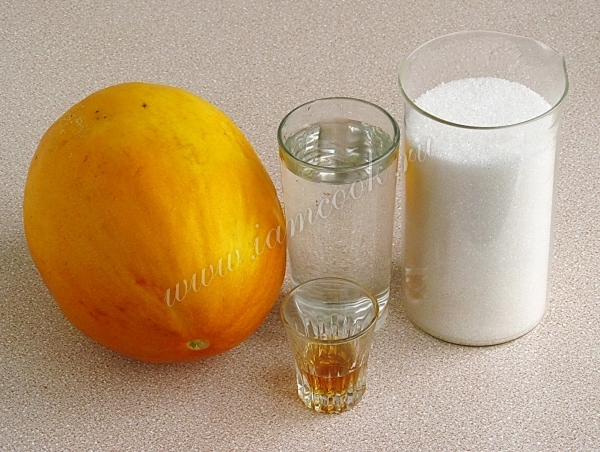 Ингредиенты для варенья из дыни