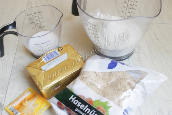 Ингредиенты для печенья Квадратики