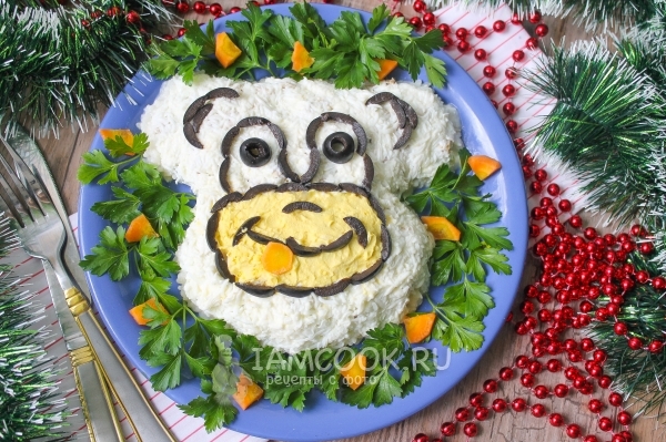 Рецепт салата «Сытая обезьянка»