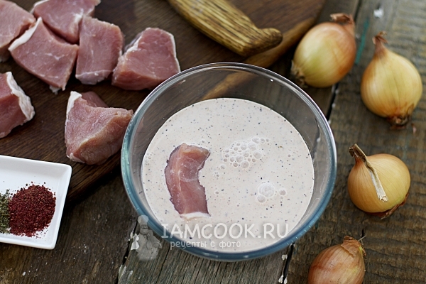 Фото маринада для шашлыка из свинины
