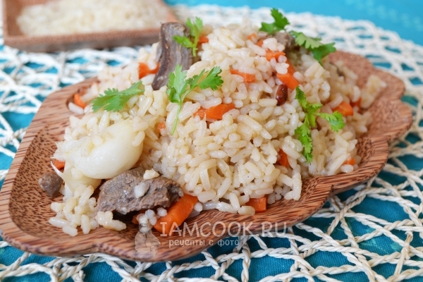 Фото плова из баранины в мультиварке