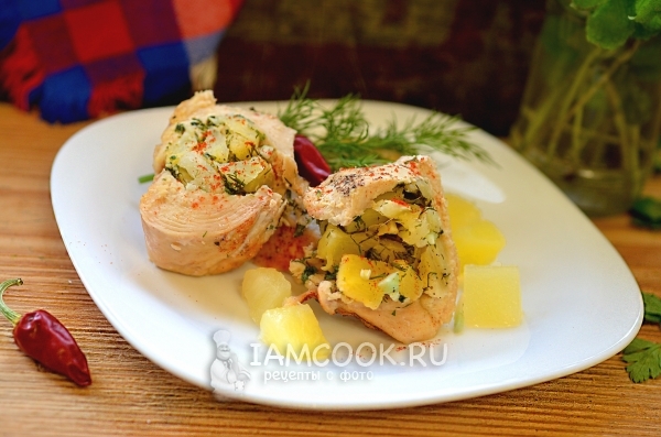 Рецепт куриных грудок с ананасом