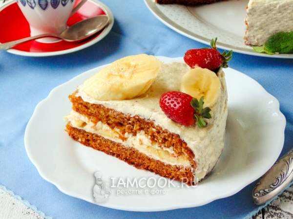 Кусочек бананового торта