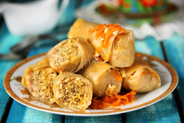 Рецепт голубцов с фаршем и пшеном