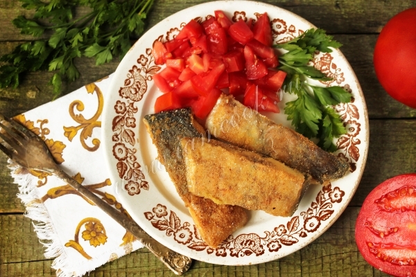 пангасиус в кукурузной панировке