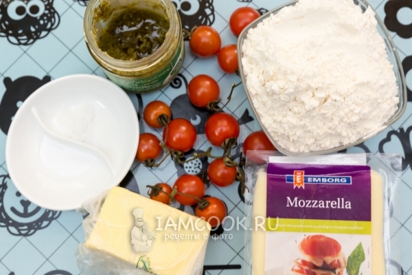 Ингредиенты для тарта «Капрезе»