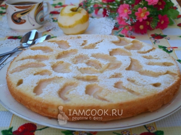 Фото бисквита с яблоками