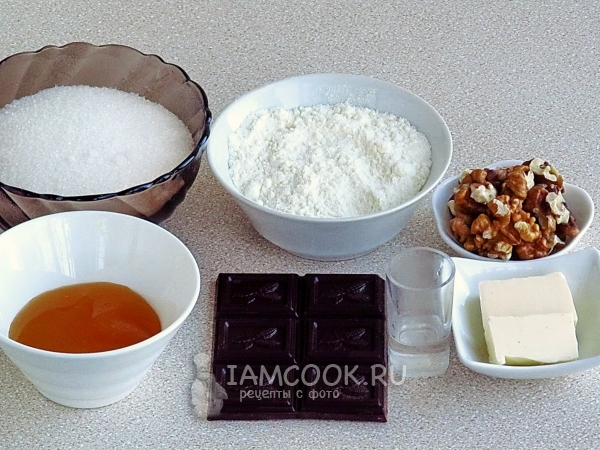 Ингредиенты для шоколадно-медовой карамели