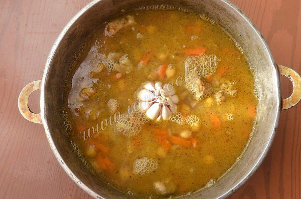 Готовим плов из свинины и нута