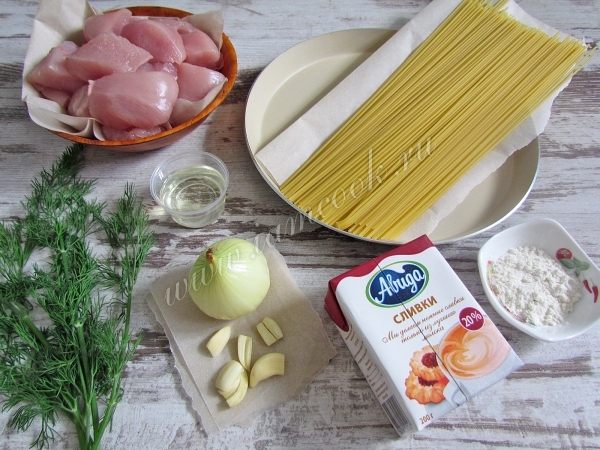 Ингредиенты для спагетти с фаршем