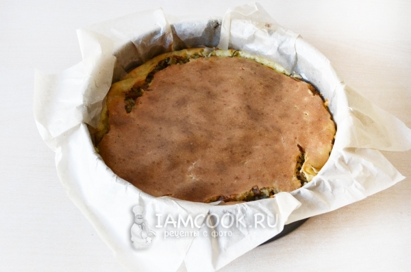 Рецепт пирога с рисом и рыбными консервами