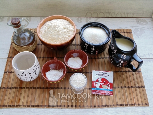 Ингредиенты для теста для приготовления на пару