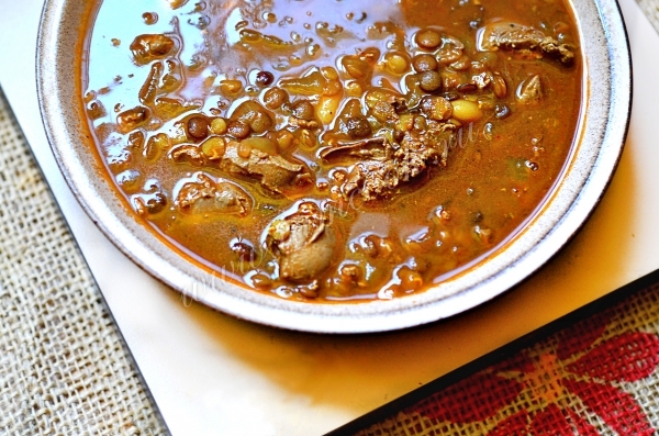 Рецепт Африканской похлебки из чечевицы