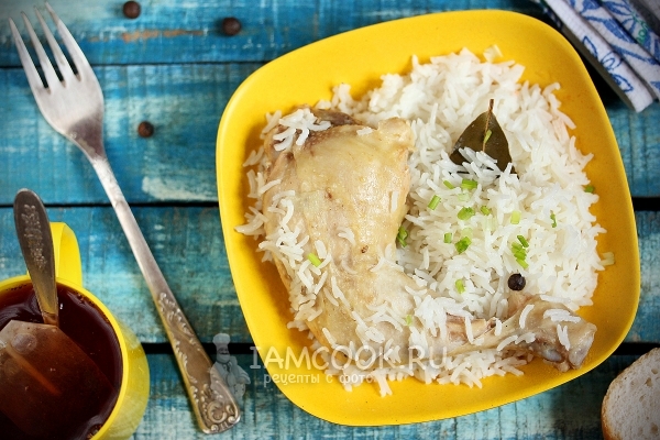 Фото куриных окорочков с рисом в мультиварке