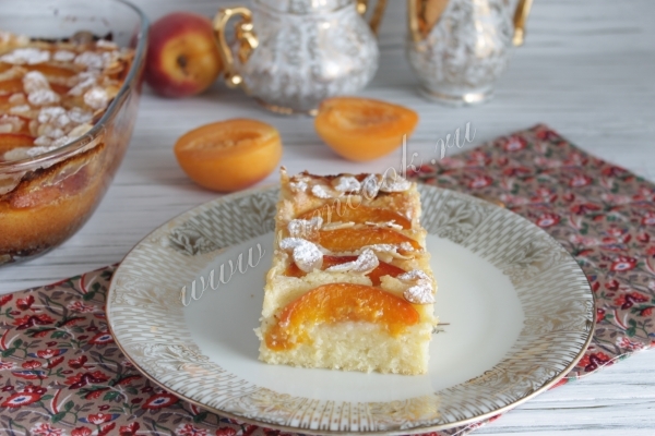 Рецепт манника с абрикосами