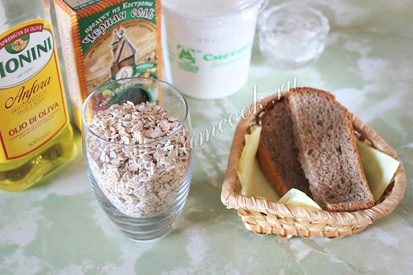 Ингредиенты для кислого овсяного киселя