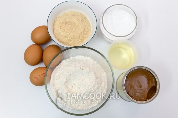 Ингредиенты для карамельного бисквита