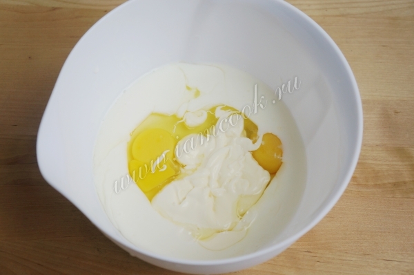 кефир с майонезом и яйцами