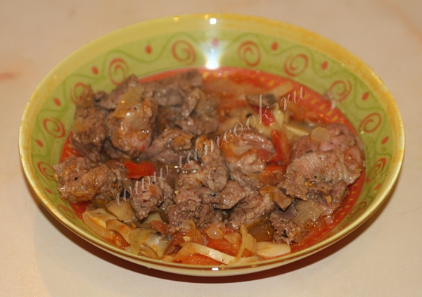 Фотография тушеной телятины